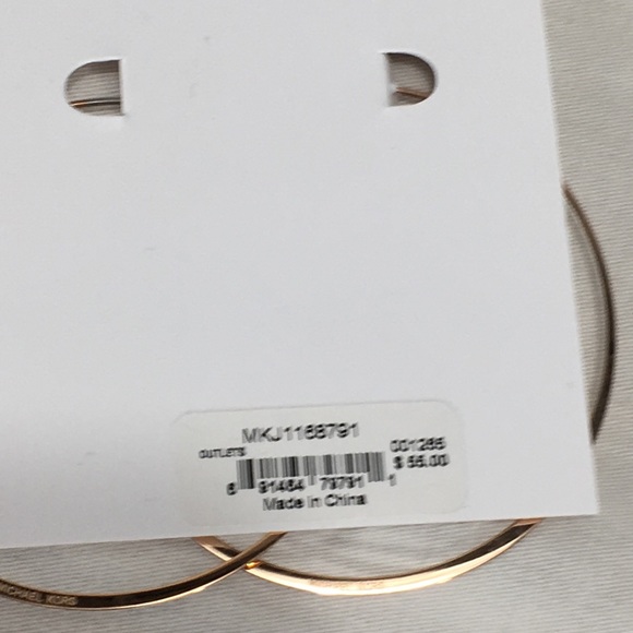 NWT Michael Kors Rose Gold Hoop Earrings, 2.25 ins - Picture 2 of 5